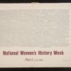 National Women's History Week