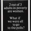 2 out of 3 adults in poverty are women.