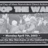 National Day of Mass Nonviolent Direct Action to stop the war