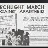 Torchlight march against apartheid