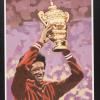 untitled (Arthur Ashe holding a trophy over his head)