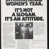International Women's Year. Its' not a slogan, it's an attitude.