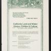 California Land and Water: History, Politics & Culture