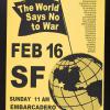 The World Says no to War: Feb 16 SF