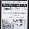Stop the War on Iraq! Mass March and Rally