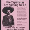 Official Representatives of the Zapatistas are coming to S.F.