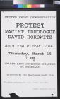 Protest Racist Ideologue David Horowitz