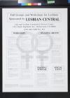 Fall Groups and Workshops for Lesbians Sponsored by Lesbian Central