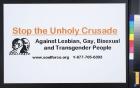 Stop the Unholy Crusade