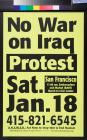 No War On Iraq Protest