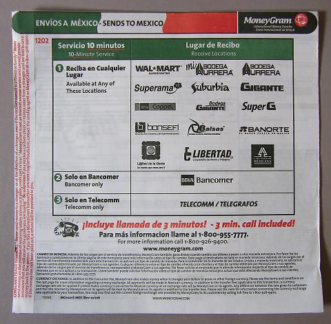 moneygram money collections paper