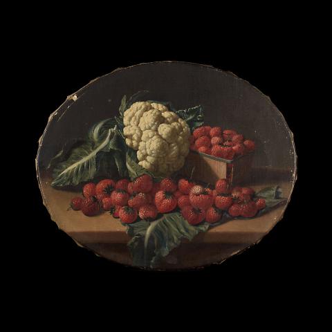 Still Life with Cauliflower and Strawberries