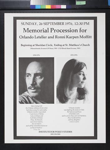 Memorial Procession for Orlando Letelier and Ronni Karpen Moffitt