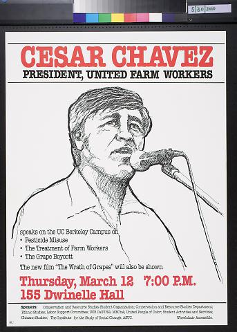 Cesar Chavez: President, United Farm Workers speaks on the UC Berkeley Campus