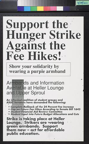 Support the Hunger Strike Against the Fee Hikes!