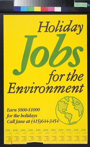 Holiday Jobs for the Environment