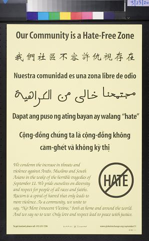 Our Community is a Hate-Free Zone