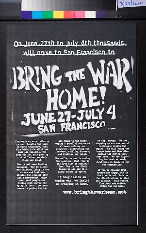 Bring the War Home!