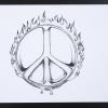 untitled (peace symbol on fire)