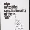 Sign to Test the Constitutionality of the War!
