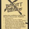 Boycott Mayoral Election 85'