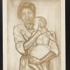 untitled (woman holding an infant in a diaper)