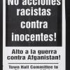 No acciones racistas contra inocentes!