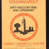 Support Nuclear Disarmament: Anti-Nuclear Vigil and Ceremony