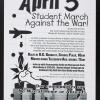 April 5, Student March Against the War!