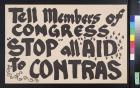 Tell Members of Congress 'Stop' all Aid to Contras