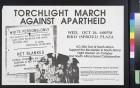 Torchlight march against apartheid