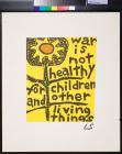 War is not healthy for children and other living things