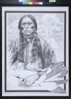 Untitled (Portrait of a Plains Indian man with a teepee)