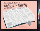 Brandeis University Women's Month March '92