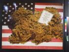 untitled (marijuana on an American flag)