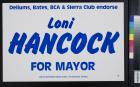 Loni Hancock for Mayor