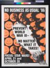 No Business as usual '86 | Prevent World War III - no matter what it takes