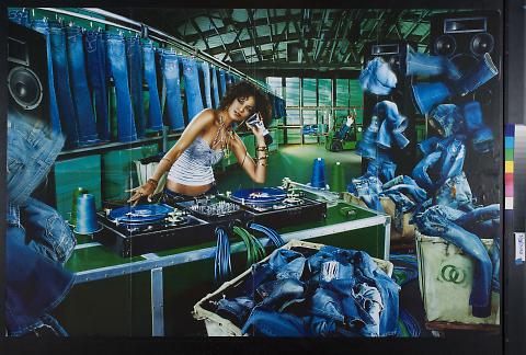 untitled (DJ in a jean factory)