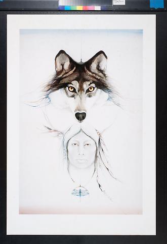 untitled (wolf and man)