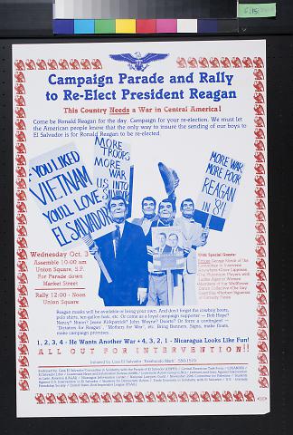 Campaign parade and rally to re-elect President Reagan