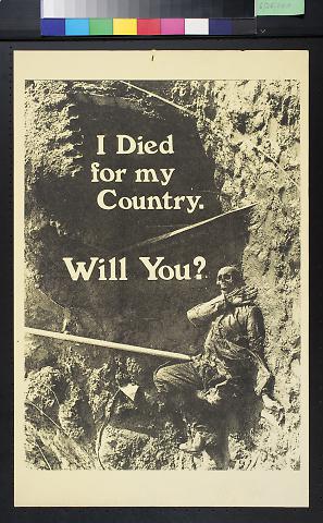 I died for my country.