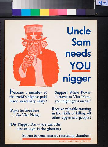 Uncle Sams needs you, nigger