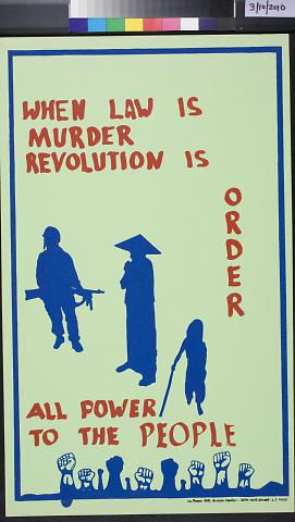 When law is murder, revolution is order : All power to the people