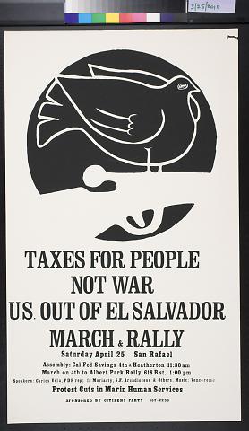 Taxes for People Not War: U.S. Out of El Salvador