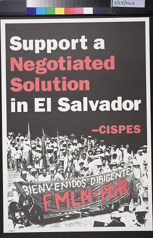 Support a Negotiated Solution in El Salvador