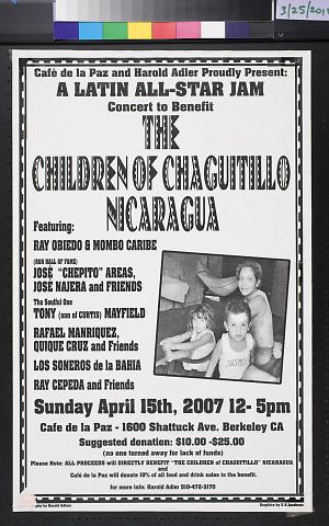 A Latin All-Star Jam Concert to Benefit The Children of Chaguitillo Nicaragua