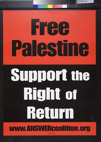 Free Palestine, Support the Right of Return