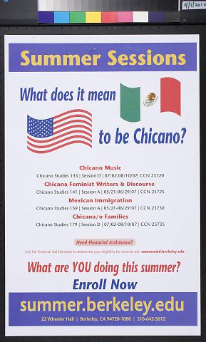 Summer Sessions, What does it mean to be Chicano?