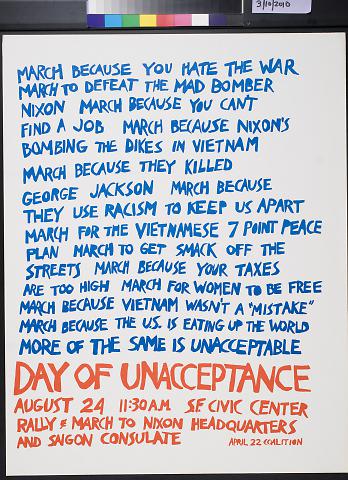March because you hate the war: Day of Unacceptance