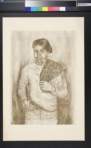 untitled (man in a hat with his jacket over his shoulder)